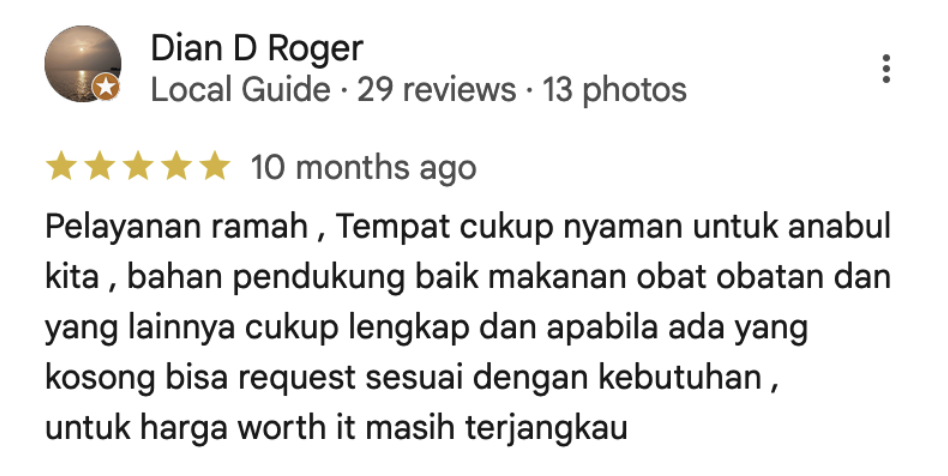 Google Review Screenshot
